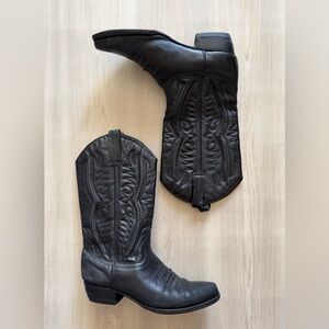 Vintage Guess x Marciano Western Boots Sz 9 Black Made In Spain